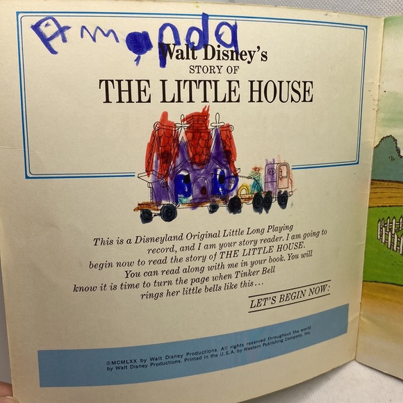 1970 Walt Disney’s Story of The Little House Book & Record #353 - Picture 3 of 15